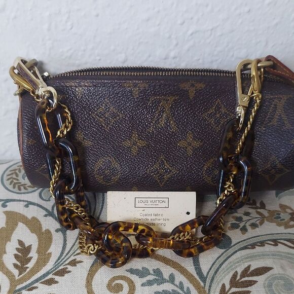 Upcycled Louis Vuitton Mini Papillion Monogram Clutch - Picture 2 of 10